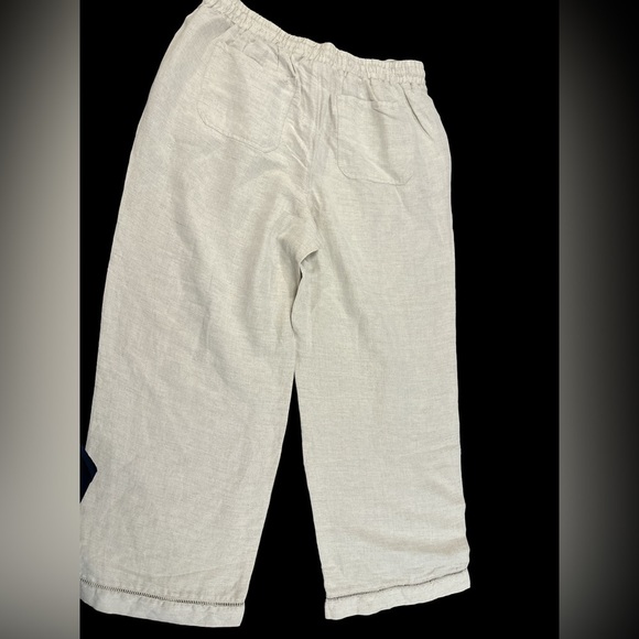 Lane Bryant Nwt Linen Blend Pants Size 14-16 with‎ Drawstring - Picture 2 of 3